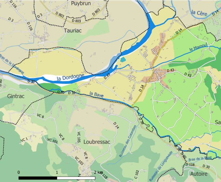Carte le pays des 4 rivières